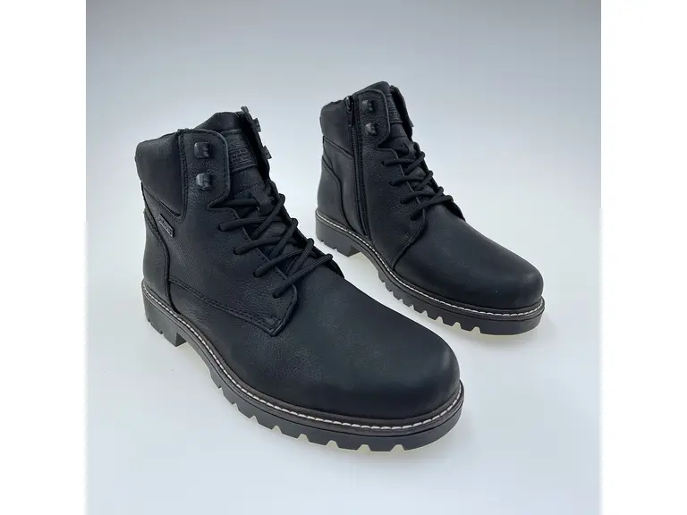 Pánske čierne teplé pohodlné kvalitné TEXové celé topánky 39821-00