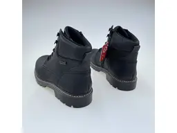 Pánske čierne teplé pohodlné kvalitné TEXové celé topánky 39821-00