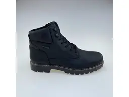 Pánske čierne teplé pohodlné kvalitné TEXové celé topánky 39821-00