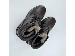 Pánske hnedé teplé pohodlné kvalitné celé topánky F5400-25