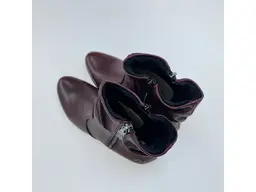 Dámske teplé bordové členkové topánky 78656-35