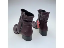 Dámske teplé bordové členkové topánky 78656-35