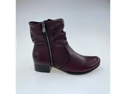 Dámske teplé bordové členkové topánky 78656-35
