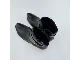 Dámske čierne teplé pohodlné členkové topánky 78664-00