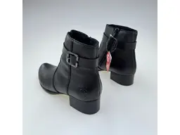 Dámske čierne teplé pohodlné členkové topánky 78664-00