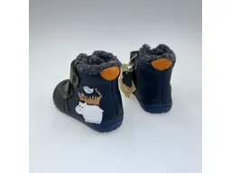 Detské kvalitne modré kožené celé teplé topánky W029-52287A-90