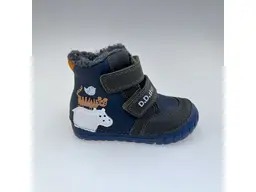 Detské kvalitne modré kožené celé teplé topánky W029-52287A-90