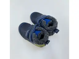 Detské kvalitne modré kožené celé teplé topánky W066-52525A-90