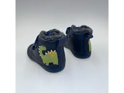 Detské kvalitne modré kožené celé teplé topánky W066-52525A-90