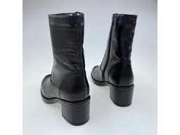 Dámske kvalitné teplé čierne pohodlné 3/4 čižmy K3662/lisa-60