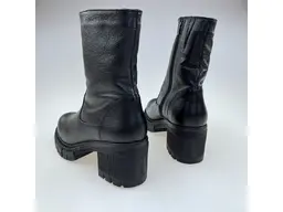 Dámske kvalitné teplé čierne pohodlné 3/4 čižmy K3662/verona-60