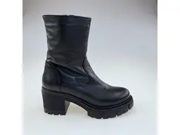 Dámske kvalitné teplé čierne pohodlné 3/4 čižmy K3662/verona-60