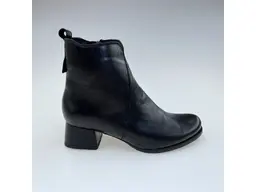 Dámske kvalitné teplé čierne pohodlné členkové topánky K3660-60