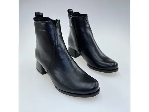 Dámske kvalitné teplé čierne pohodlné členkové topánky K3660-60