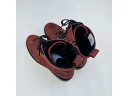 Dámske kvalitné teplé červené pohodlné členkové topánky K3676/roma-30