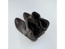 Dámske kvalitné teplé hnedé pohodlné členkové topánky 78656-27