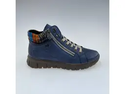Dámske kvalitné teplé modré pohodlné členkové topánky N1305-14