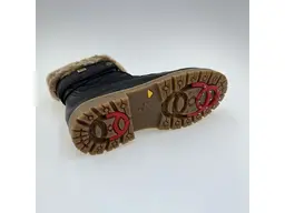 Dámske kvalitné teplé čierne pohodlné členkové topánky D9383-03