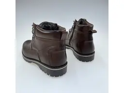 Pánske kvalitné teplé hnedé pohodlné členkové topánky I020-468-40