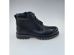 Pánske kvalitné teplé čierne pohodlné členkové topánky I020-459-60