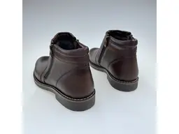 Pánske kvalitné teplé hnedé pohodlné členkové topánky E391-40