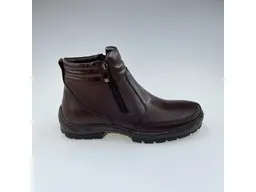 Pánske kvalitné teplé hnedé pohodlné členkové topánky E412-40