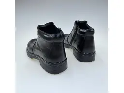 Pánske kvalitné teplé čierne pohodlné členkové topánky E266-60