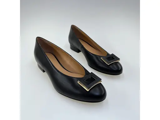 Dámske kvalitné  čierne pohodlné baleríny A2509-60