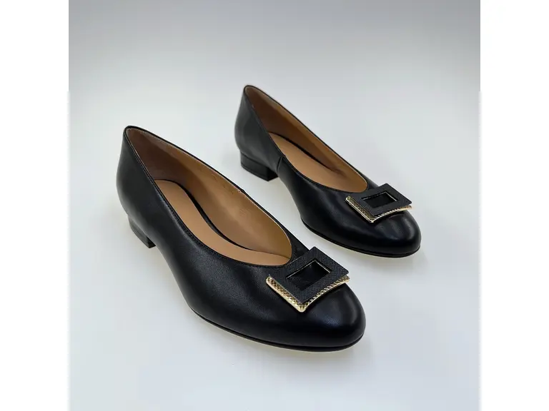Dámske kvalitné  čierne pohodlné baleríny A2509-60