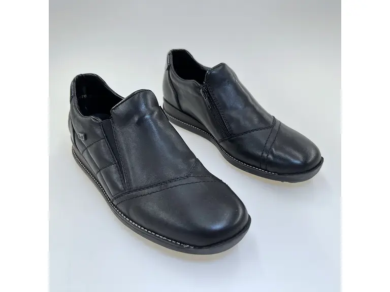 Dámske mäkučké TEXové pohodlné čierne poltopánky 44277-00