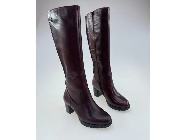 Pohodlné dámske teplé bordové čižmy 77684-35