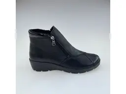 Pohodlné čierne dámske členkové teplé topánky Shi765/7884