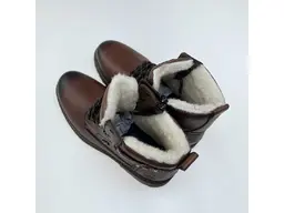 Pohodlné koňakové širšie členkové teplé TEXové topánky 32029-24