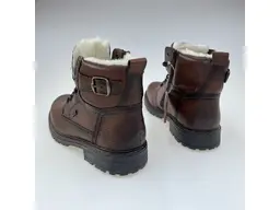 Pohodlné koňakové širšie členkové teplé TEXové topánky 32029-24