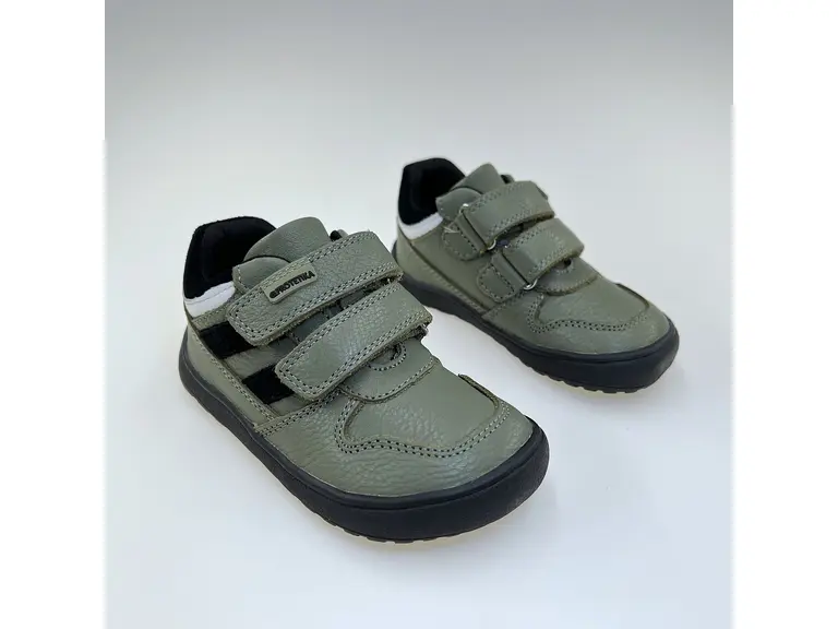 Detské zelené pohodlné kvalitné poltopánky Veston khaki