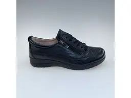 Dámske pohodlné mäkučké čierne extra široké poltopánky 9-23727-46-022