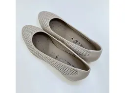 Dámske pohodlné mäkučké béžové širšie lodičky 9-22501-44-404