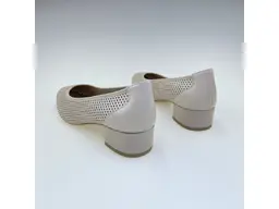 Dámske pohodlné mäkučké béžové širšie lodičky 9-22501-44-404