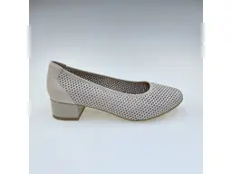 Dámske pohodlné mäkučké béžové širšie lodičky 9-22501-44-404