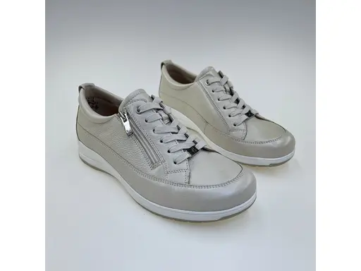 Dámske pohodlné mäkučké béžové extra široké poltopánky 9-23727-46-119