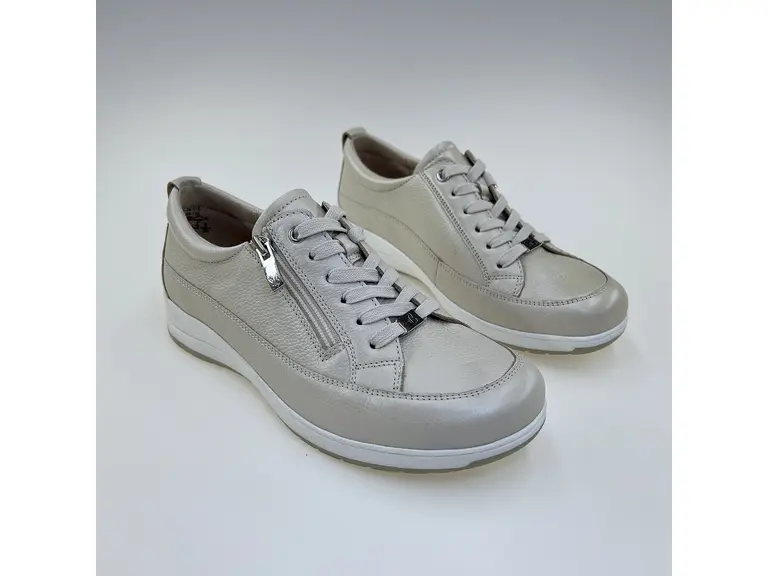 Dámske pohodlné mäkučké béžové extra široké poltopánky 9-23727-46-119