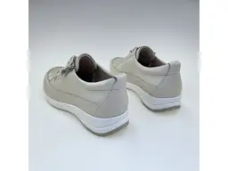 Dámske pohodlné mäkučké béžové extra široké poltopánky 9-23727-46-119