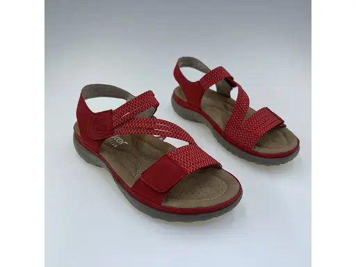 Dámske očarujúce červené pohodlné sandale 64870-33
