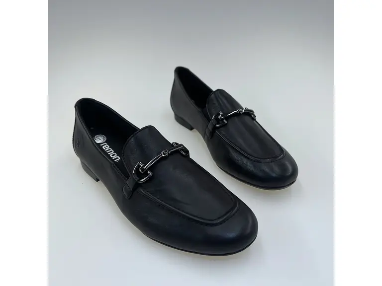 Dámske očarujúce čierne pohodlné mokasíny D0K13-00