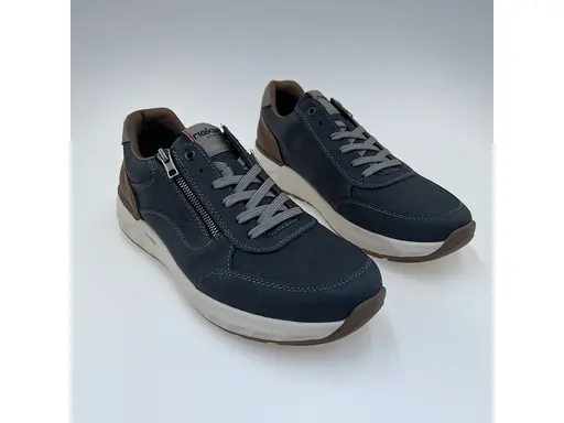 Pánske pohodlné široké modré vychádzkové poltopánky 11504-14