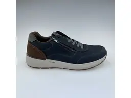 Pánske pohodlné široké modré vychádzkové poltopánky 11504-14