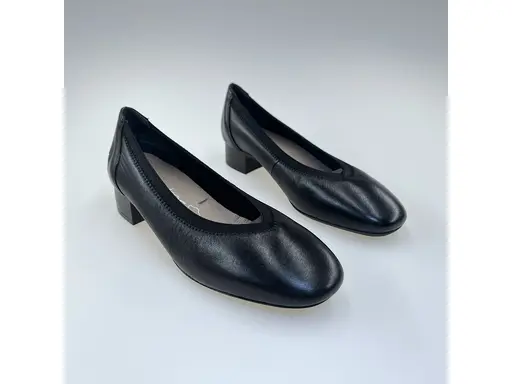 Dámske pohodlné širšie čierne lodičky 43452-00