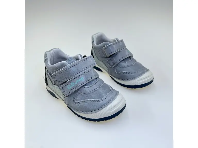 Detské celokožené sivé poltopánky DD Step S038-61324