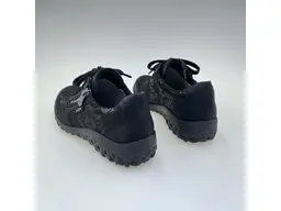 Dámske čierne širšie poltopánky Rieker 59501-00