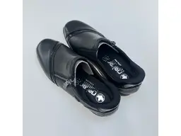 Dámske čierne širšie poltopánky Rieker 47264-00